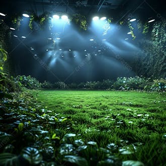 Campo de futebol | iluminação gramado verde | imagem