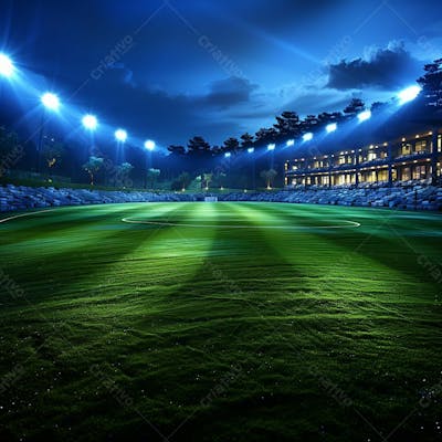 CAMPO DE FUTEBOL | ILUMINAÇÃO - GRAMADO VERDE | IMAGEM