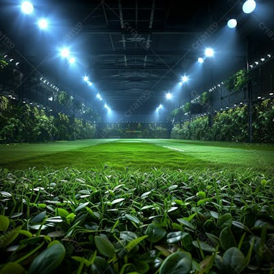 CAMPO DE FUTEBOL | ILUMINAÇÃO - GRAMADO VERDE | IMAGEM