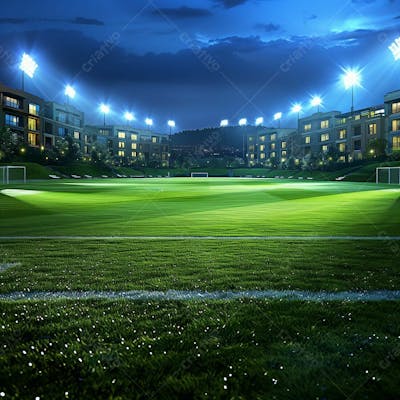 CAMPO DE FUTEBOL | ILUMINAÇÃO - GRAMADO VERDE | IMAGEM