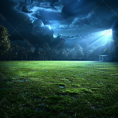 Campo de futebol | iluminação gramado verde | imagem