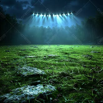 Campo de futebol | iluminação gramado verde | imagem