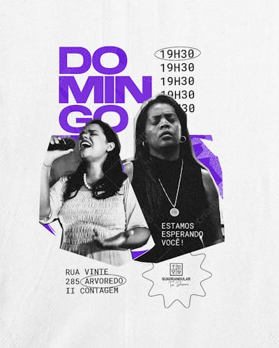 Flyer psd Culto De Domingo