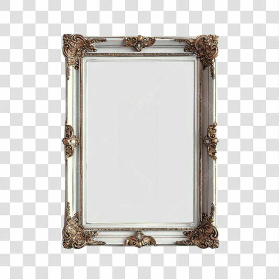 Moldura PNG com fundo transparente estilo vintage