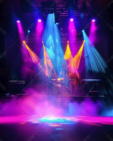 Palco de shows | eventos | artistas | para composição | flyer | imagem