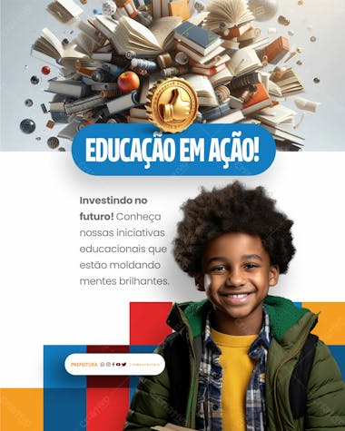 Social media prefeitura educação em ação