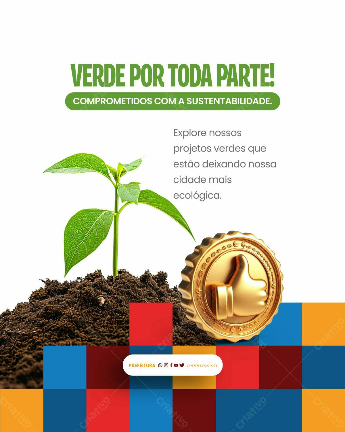 Postagem Redes Sociais Meio Ambiente PSD Editável