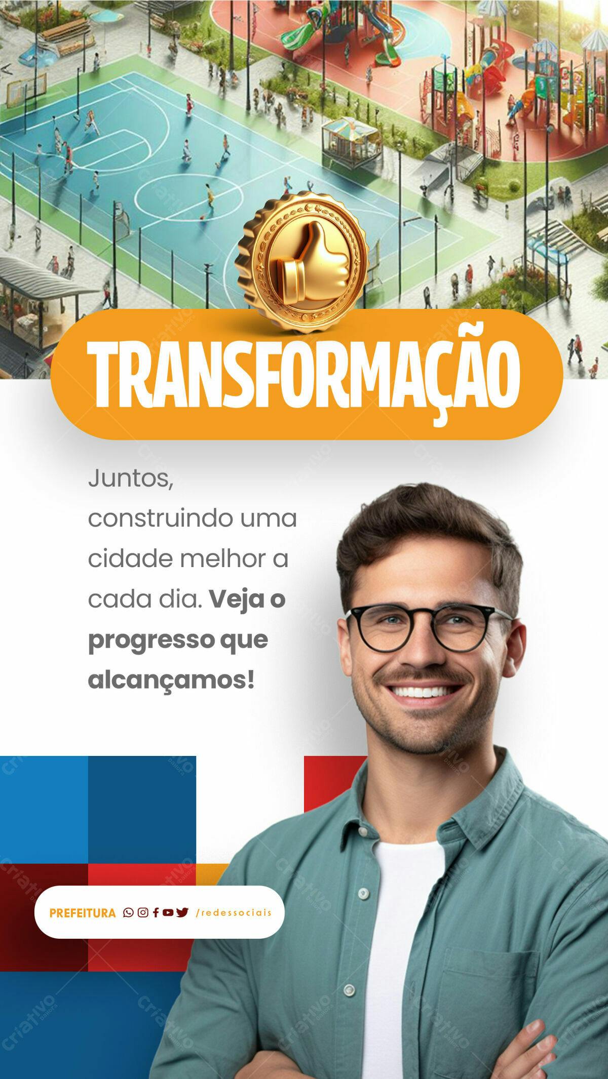 Flyer Transformação Urbana PSD Editável