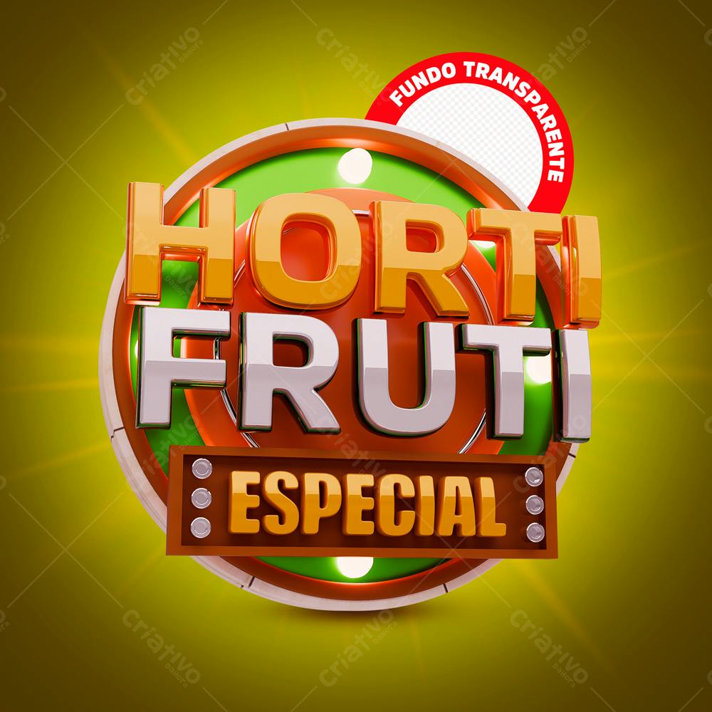 Logo Horti Fruti Especial PSD Editável