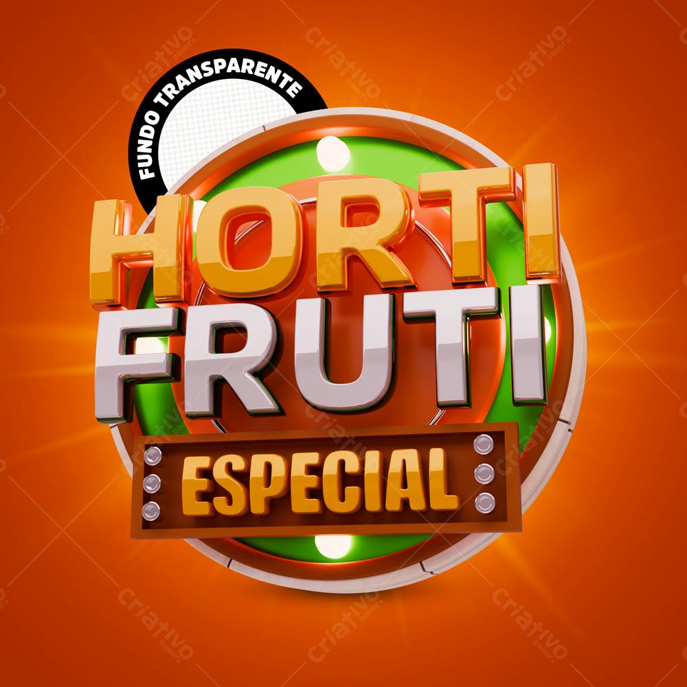 Logotipo Horti Fruti Especial PSD Editável
