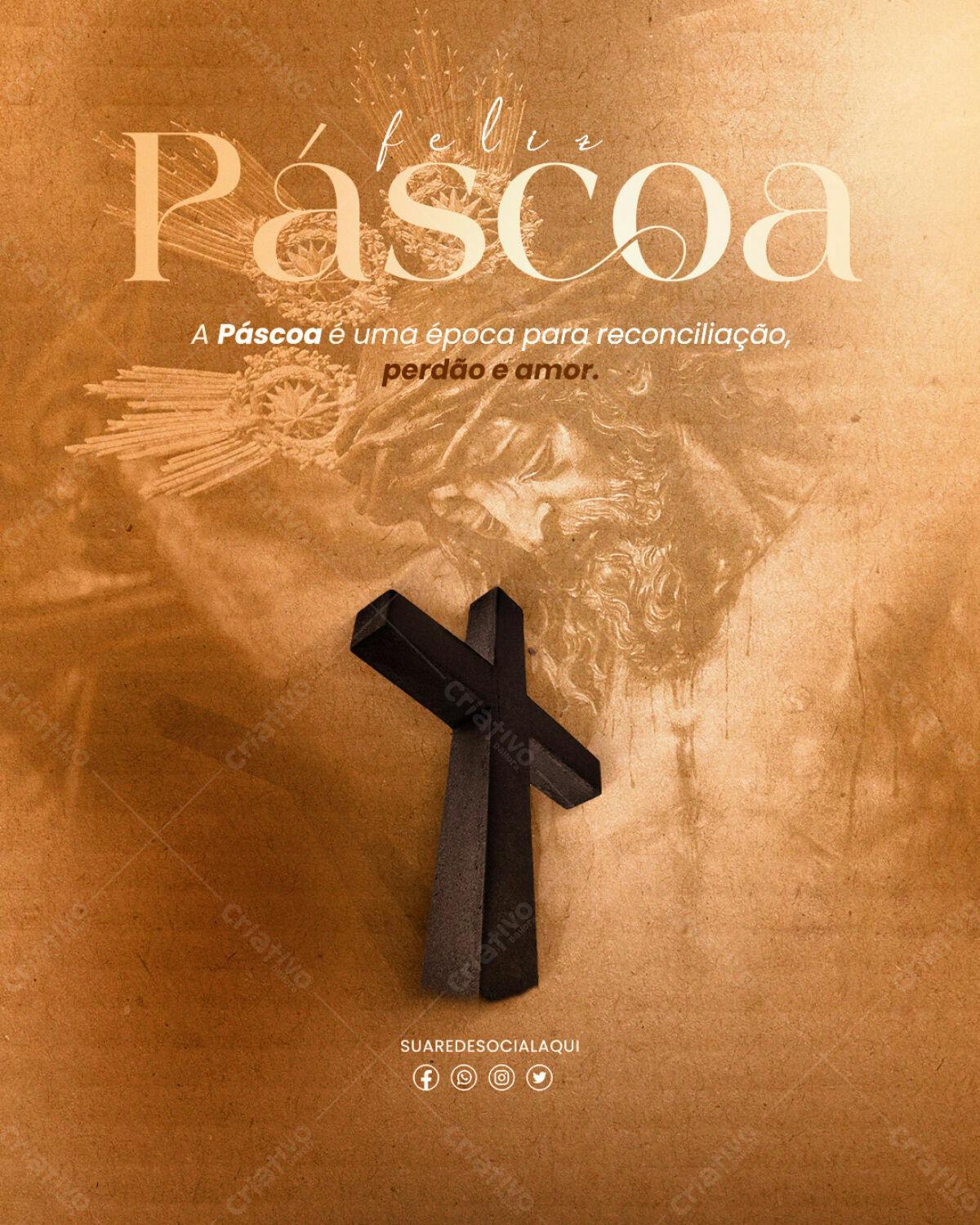 Post para Páscoa PSD Editável