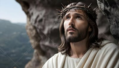 Composição De Jesus Cristo  Com Coroa De Espinhos V.15