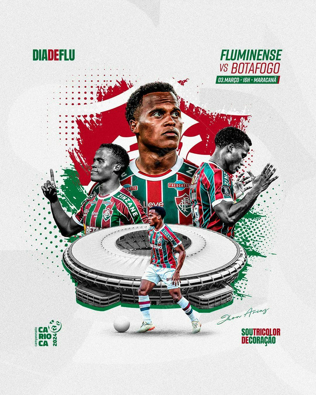 Flyer Flu x Botafogo PSD Editável