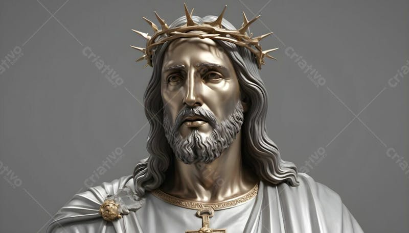 Composição de jesus cristo com coroa de espinhos v.22