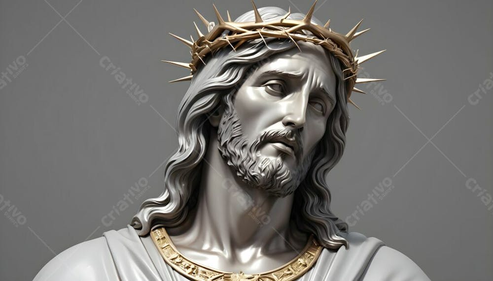 Composição De Jesus Cristo  Com Coroa De Espinhos V.24