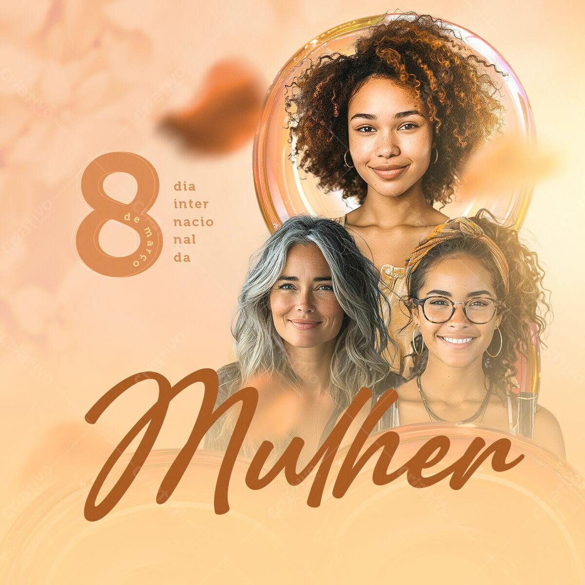 Flyer Dia Internacional da Mulher PSD Editável