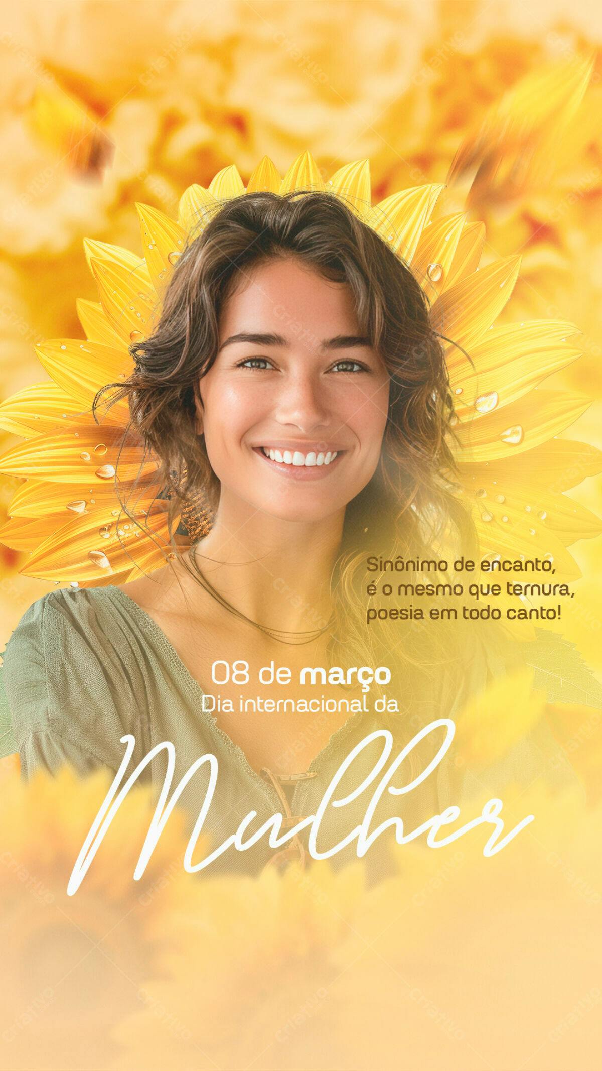 Flyer Dia Internacional da Mulher PSD Editável