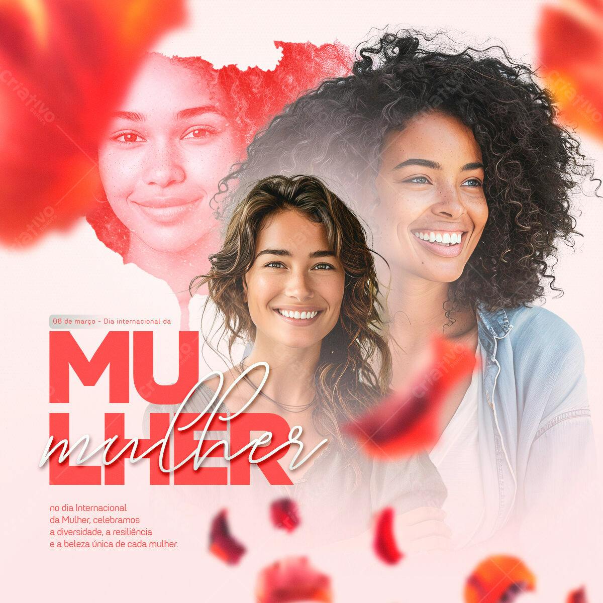 Flyer Dia Internacional da Mulher PSD Editável