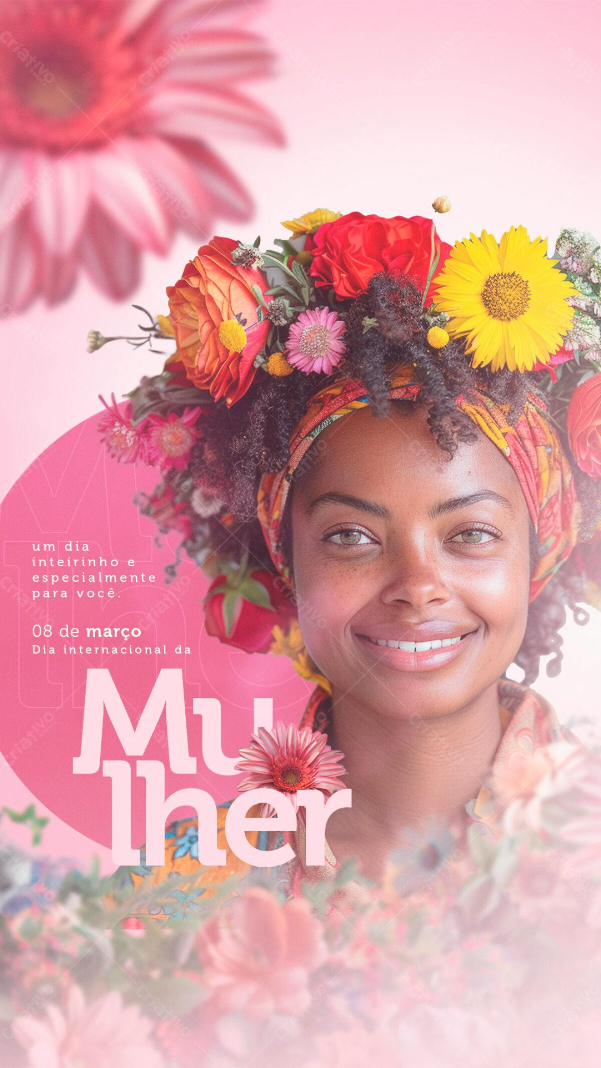 Flyer Dia Internacional da Mulher PSD Editável