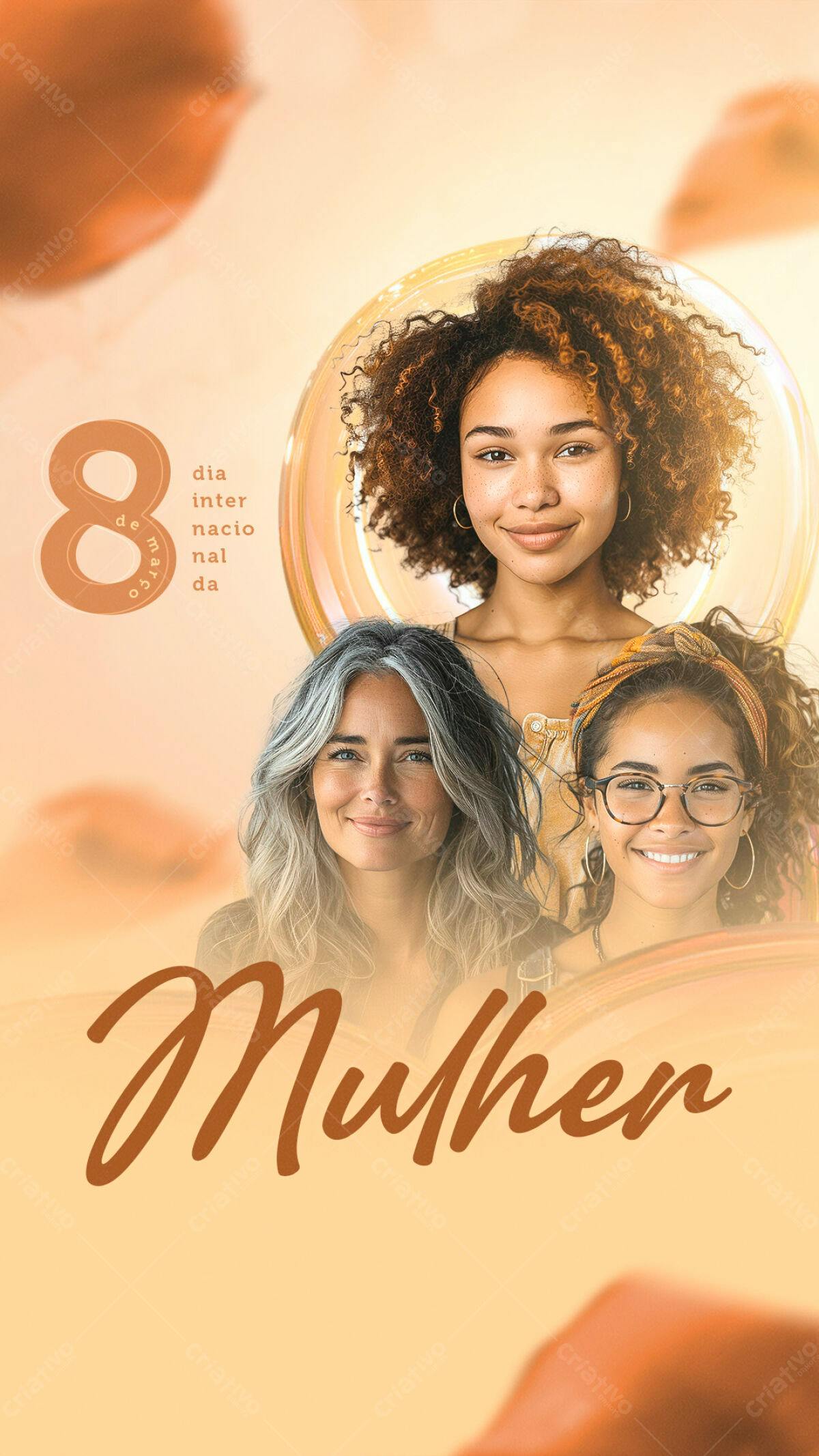 Flyer Dia Internacional da Mulher PSD Editável