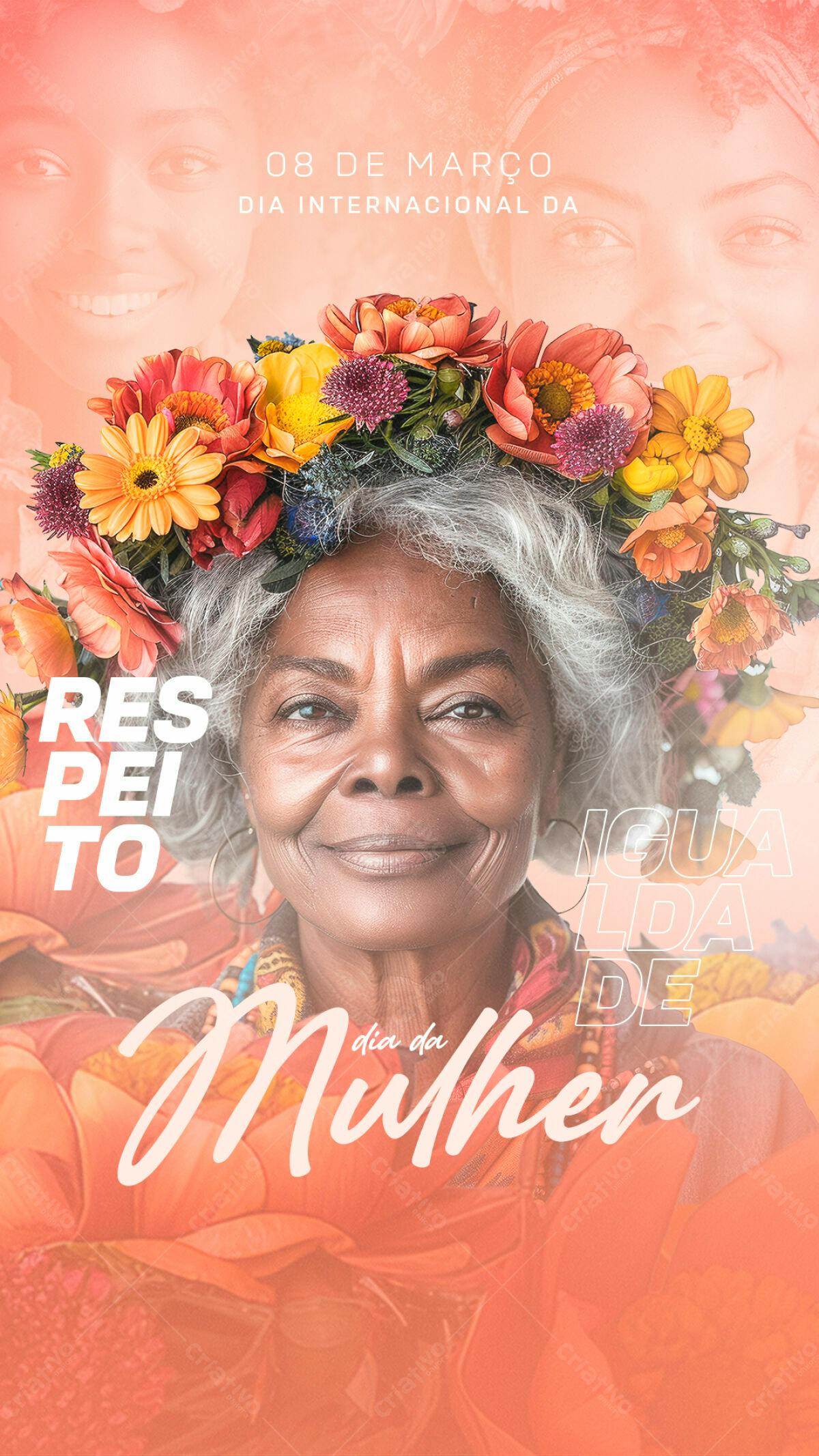 Flyer Dia Internacional da Mulher PSD Editável
