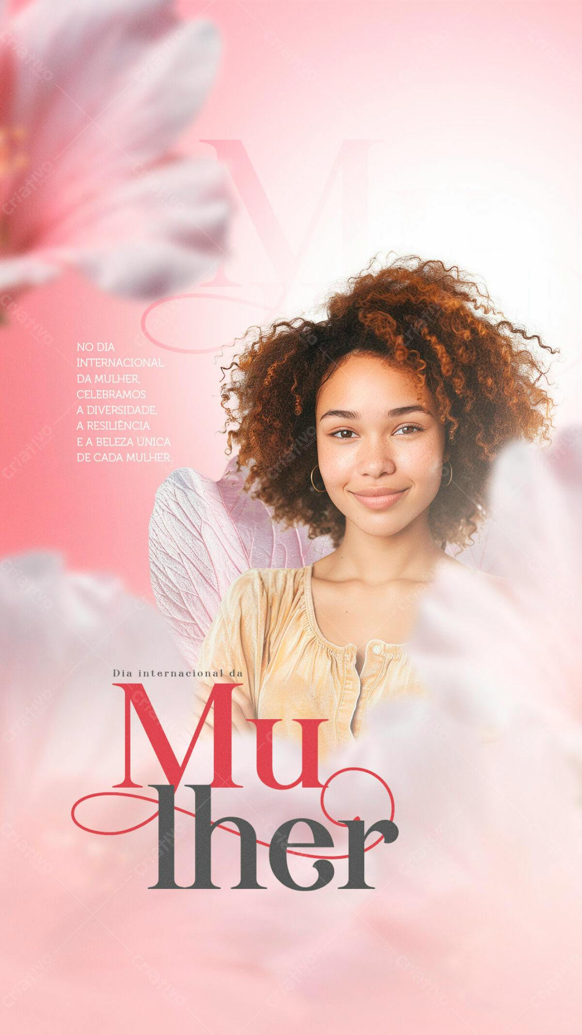 Flyer Dia Internacional da Mulher PSD Editável