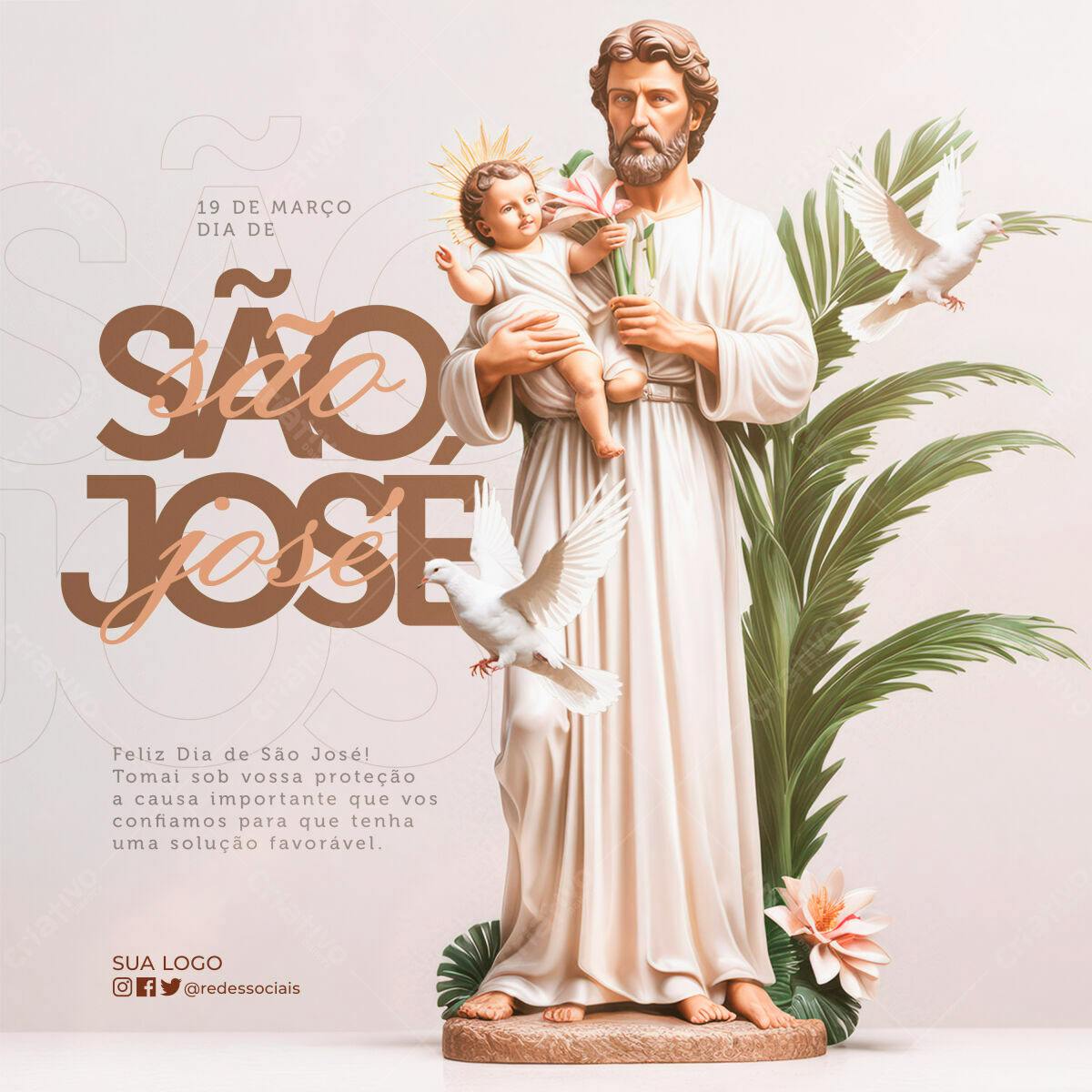 Imagem Dia de São José PSD Editável