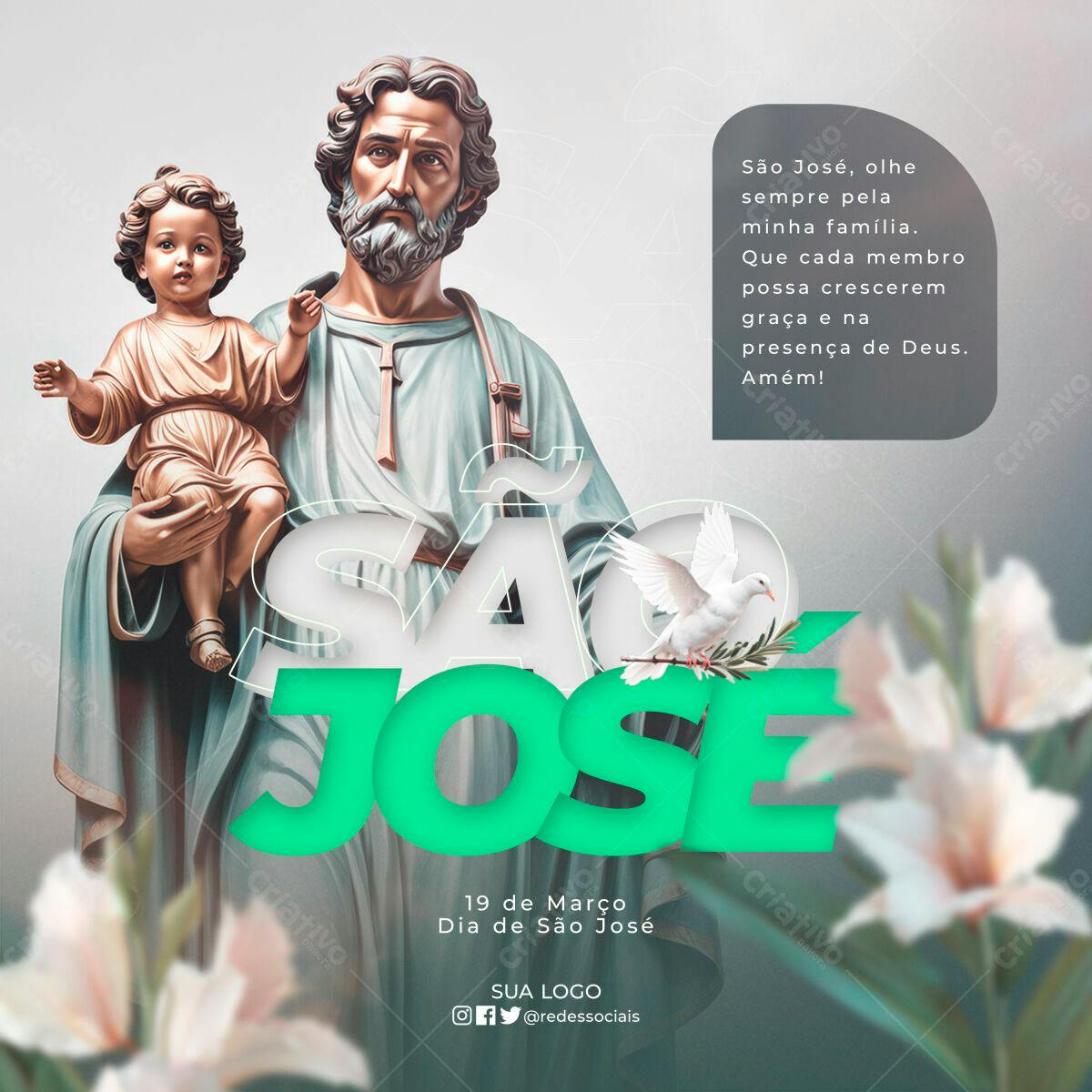 Flyer Dia de São José PSD Editável