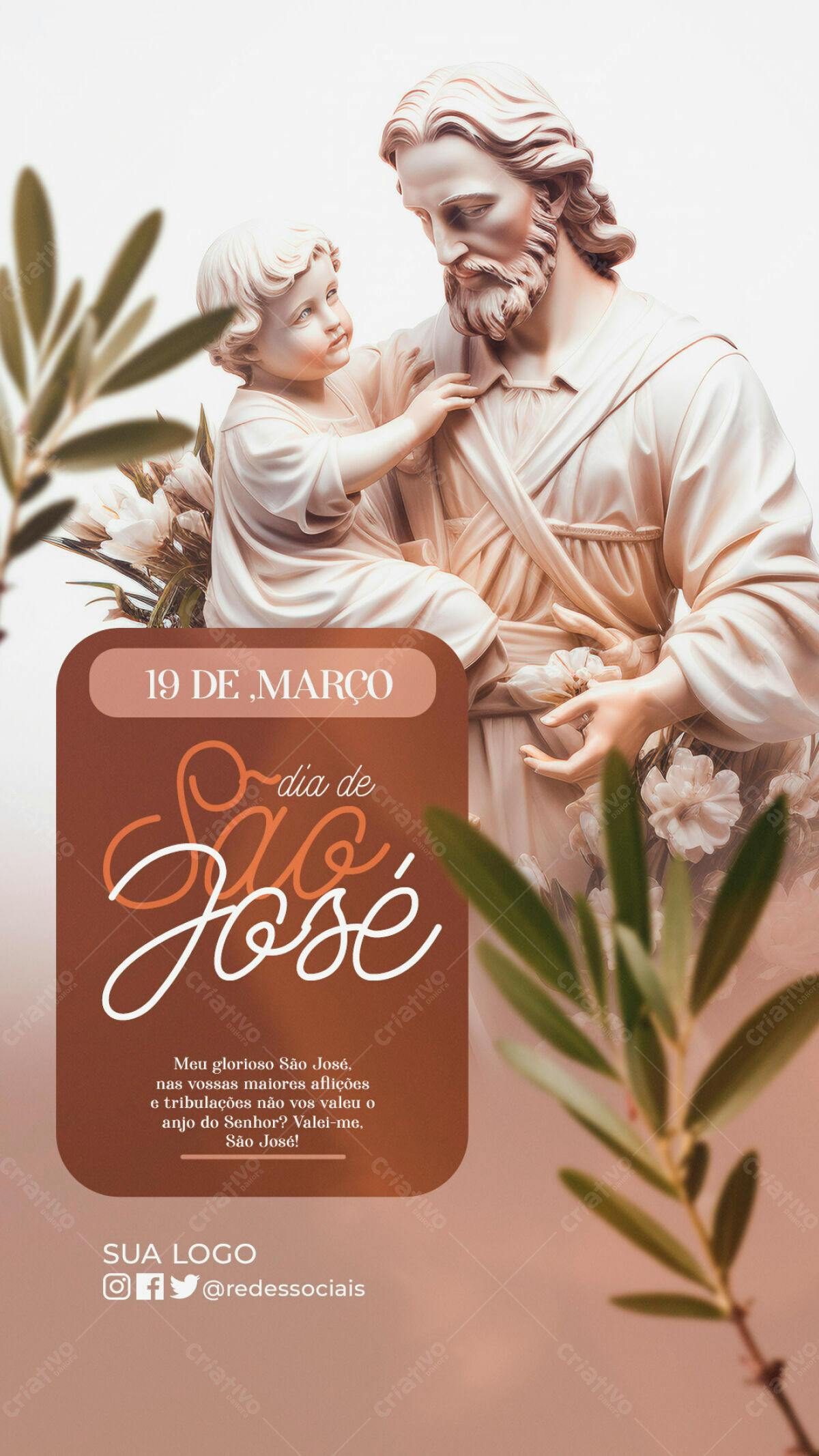 Flyer Dia de São José PSD Editável