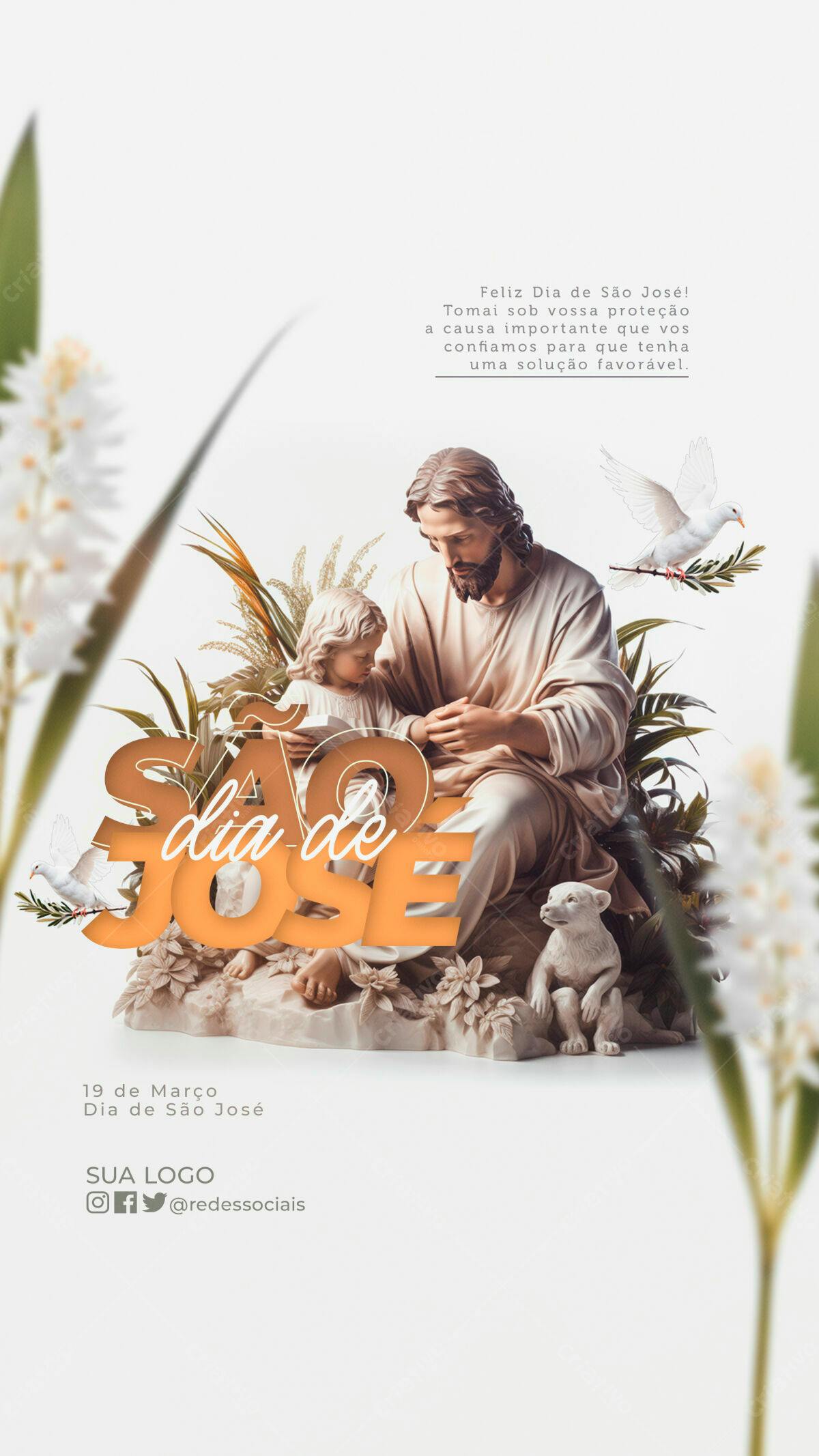 Flyer para Dia de São José PSD Editável