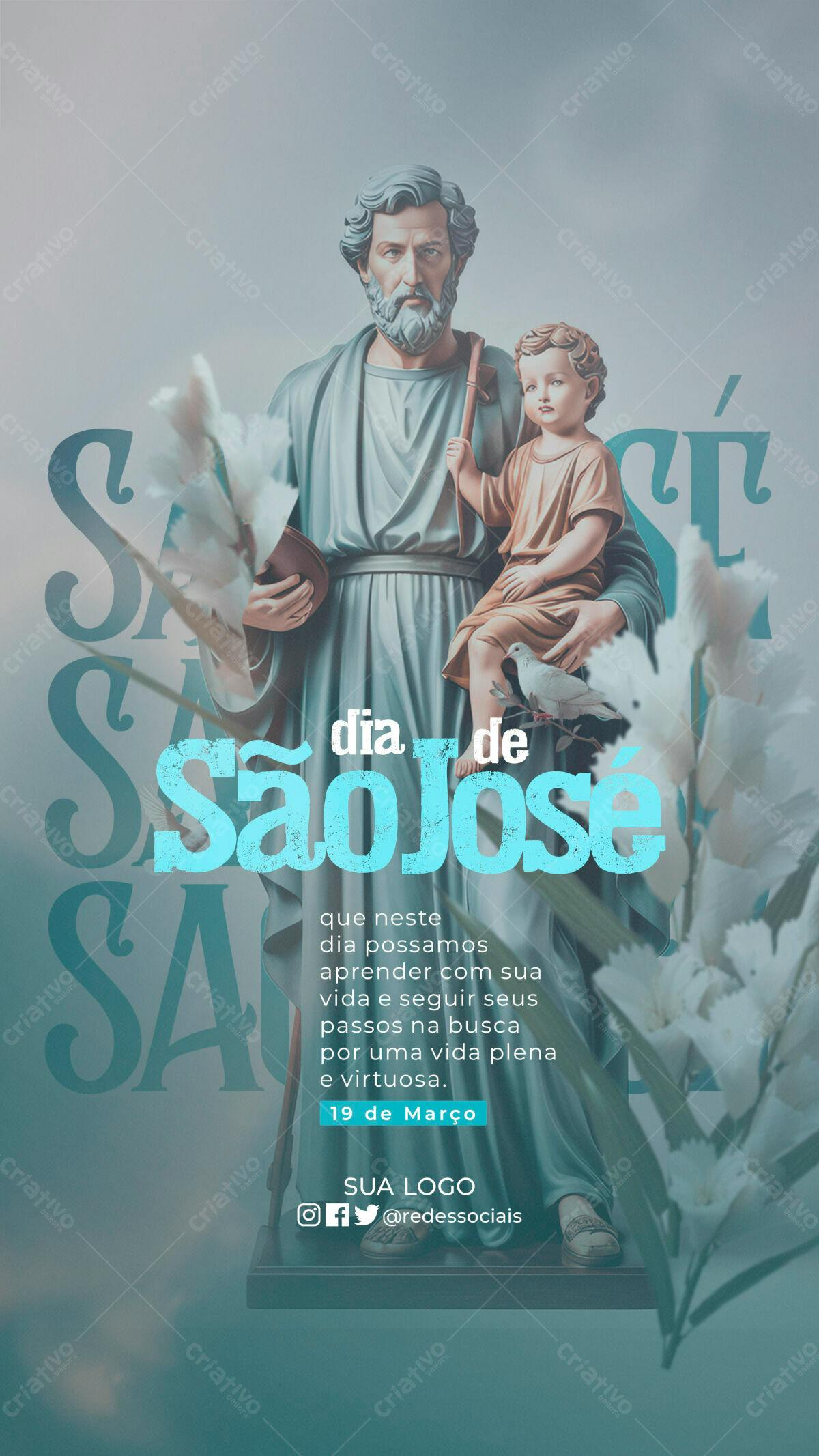 Flyer Dia de São José PSD Editável