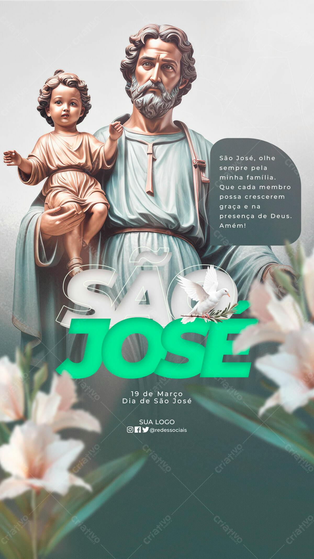 Flyer Dia de São José PSD Editável