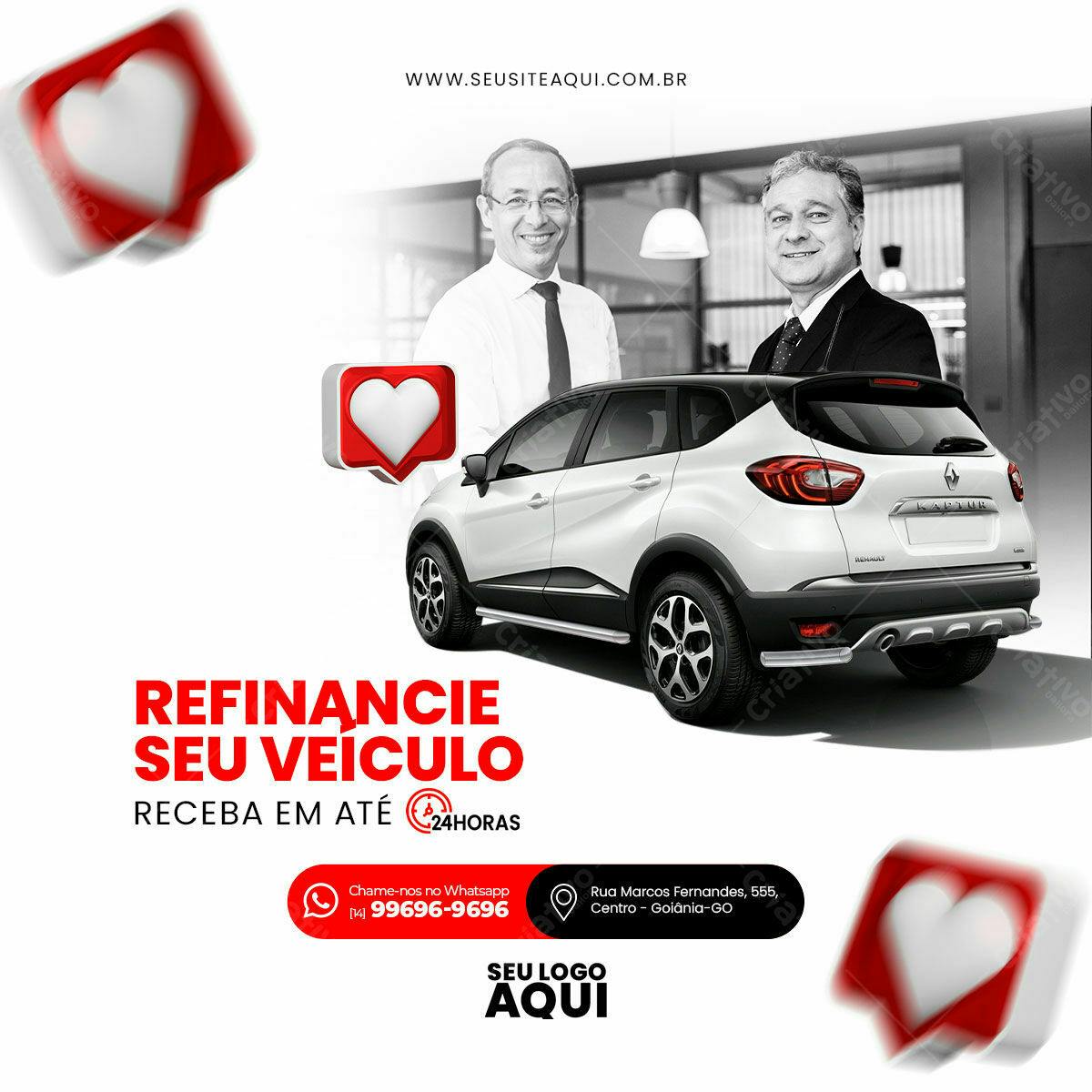 Flyer Refinanciamento de Veículo PSD Editável