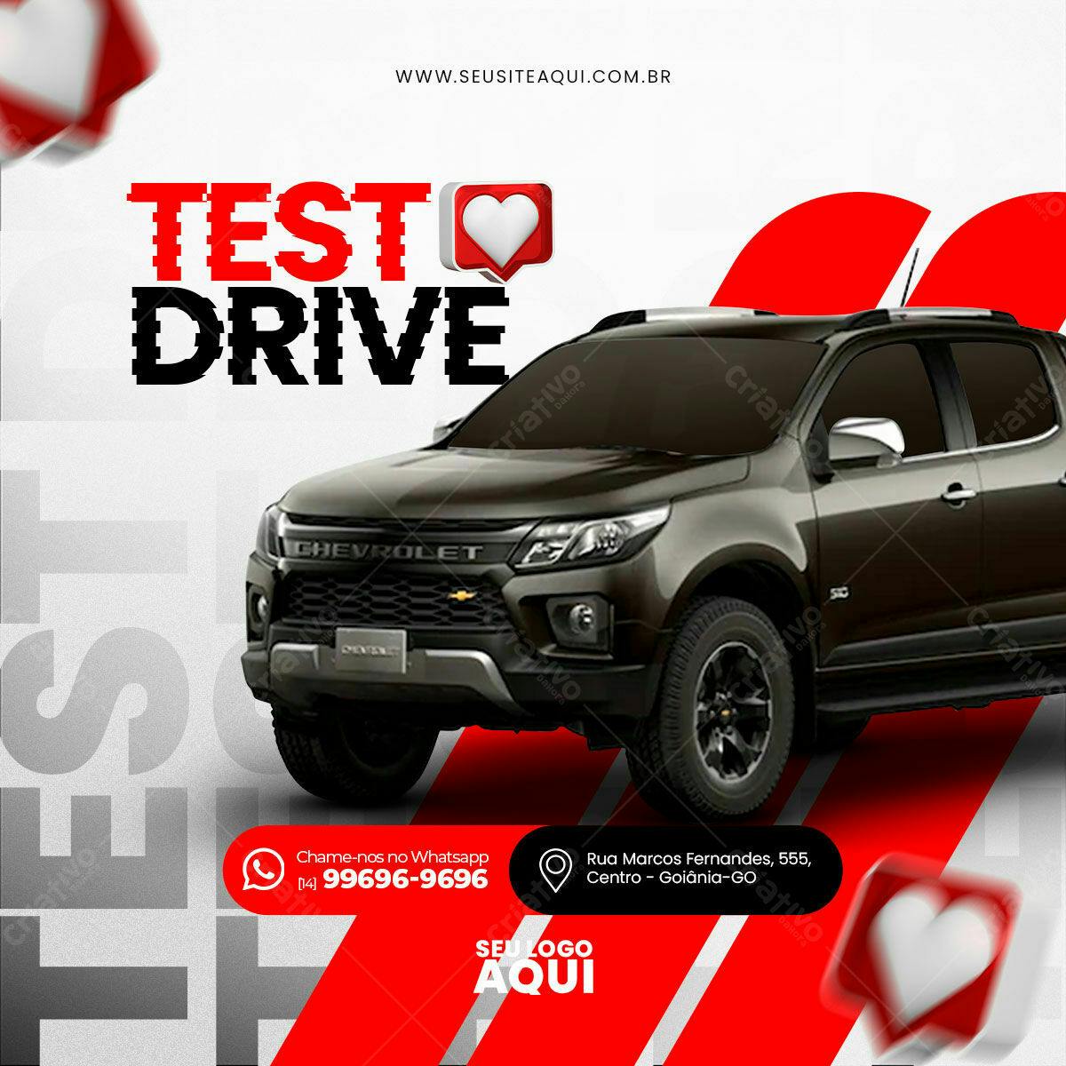 Postagem para Test Drive PSD Editável