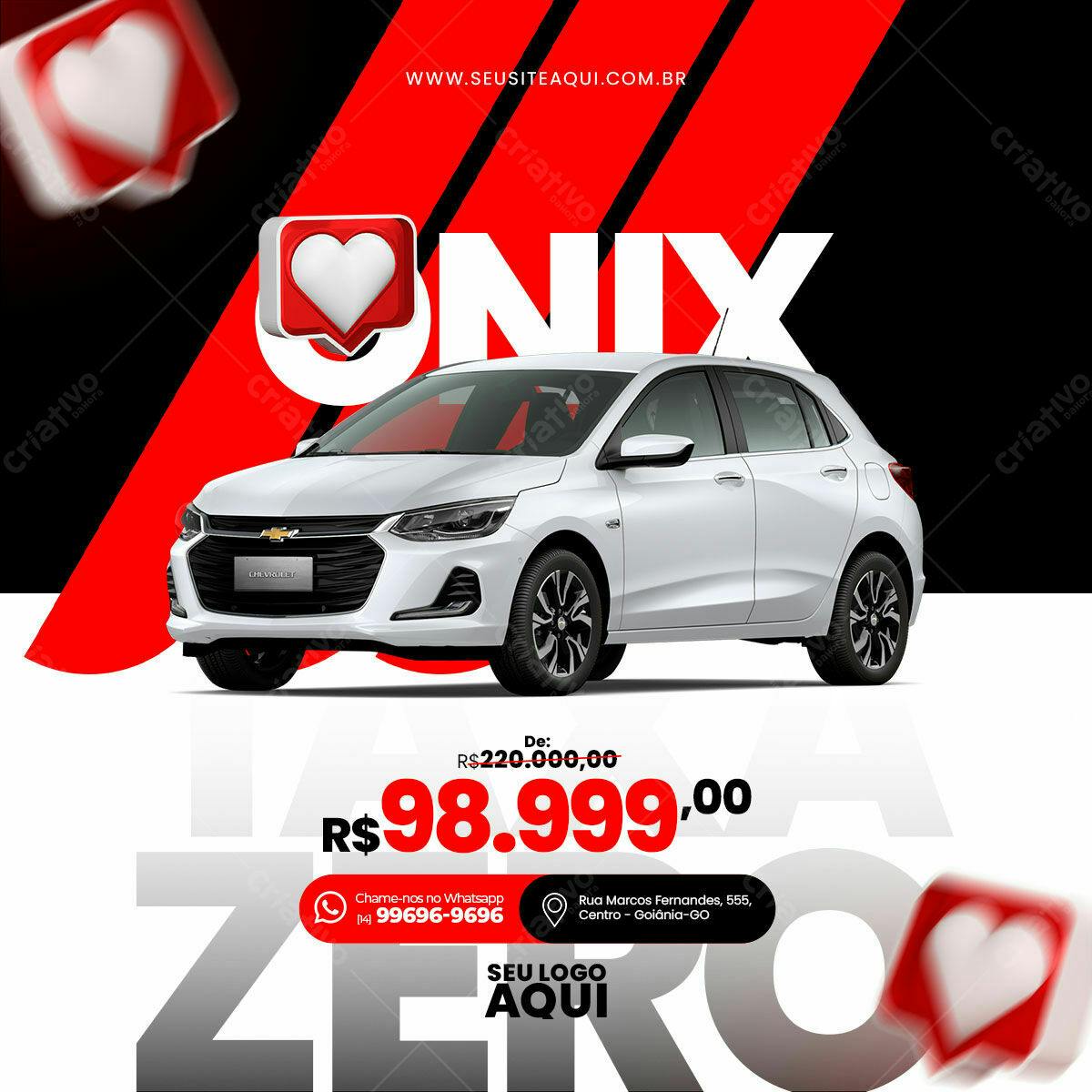 Flyer Propaganda Chevrolet Onix PSD Editável