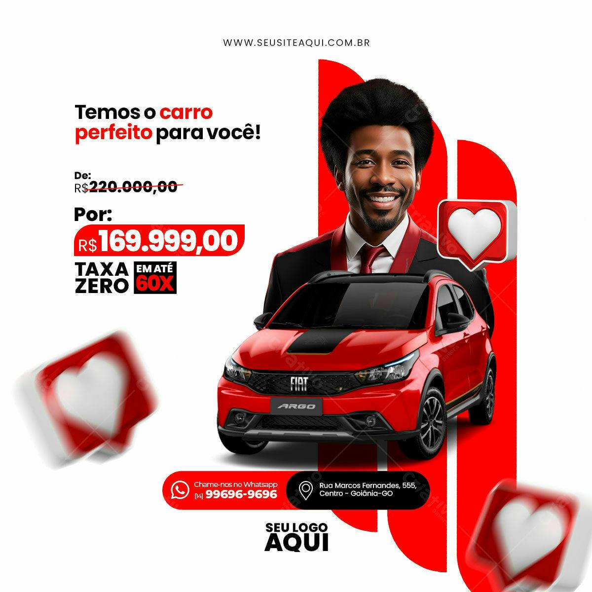 Postagem Carro Fiat Argo PSD Editável
