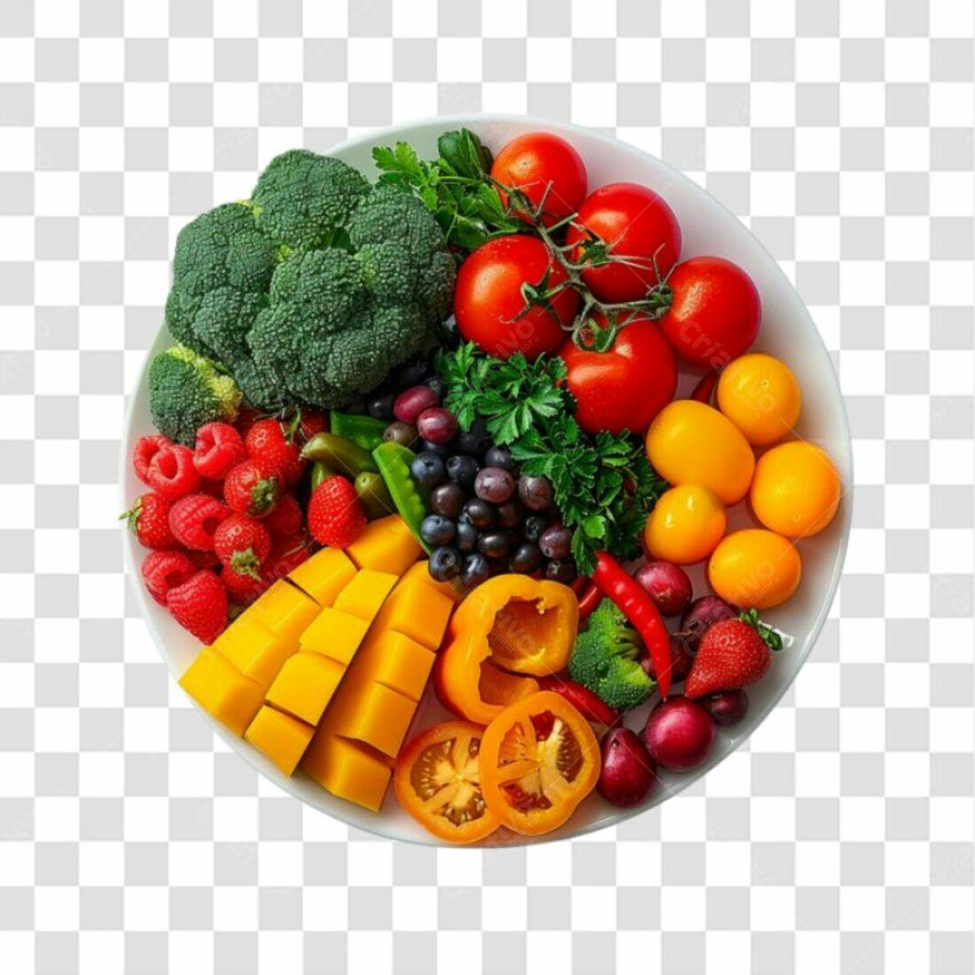 Imagem Frutas e Vegetais PNG com fundo transparente