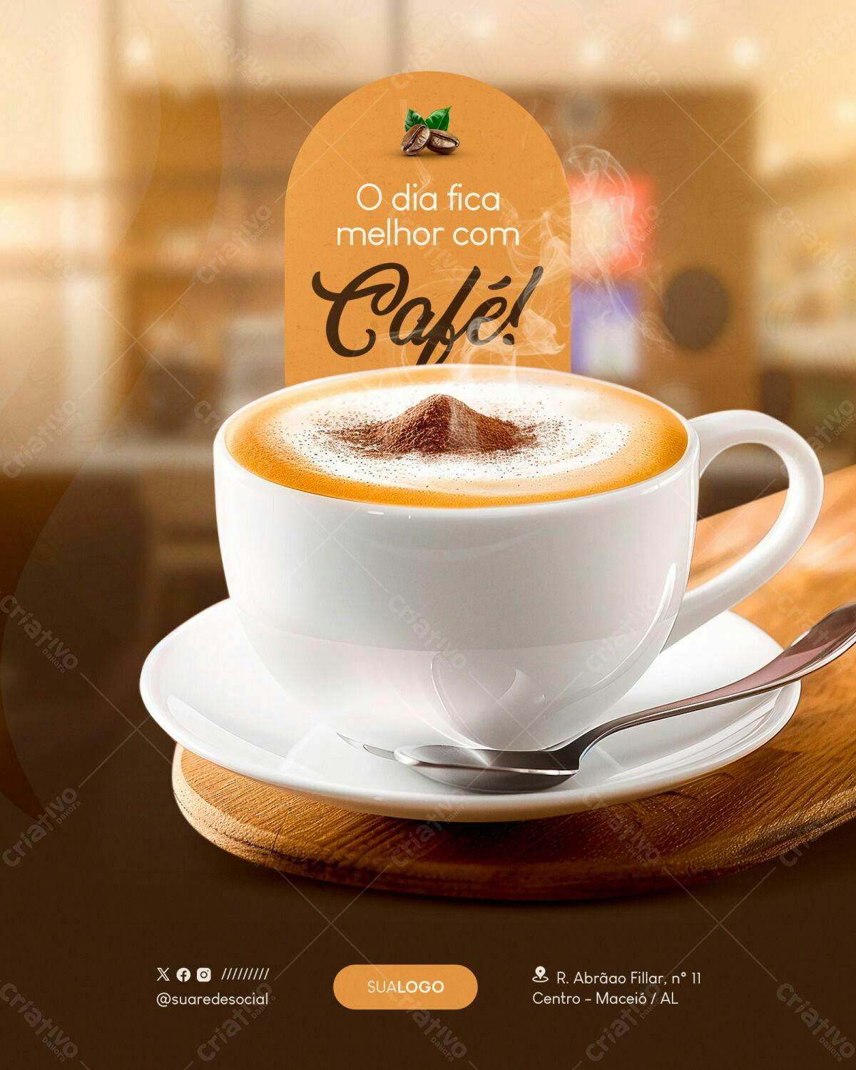 Post para Café PSD Editável