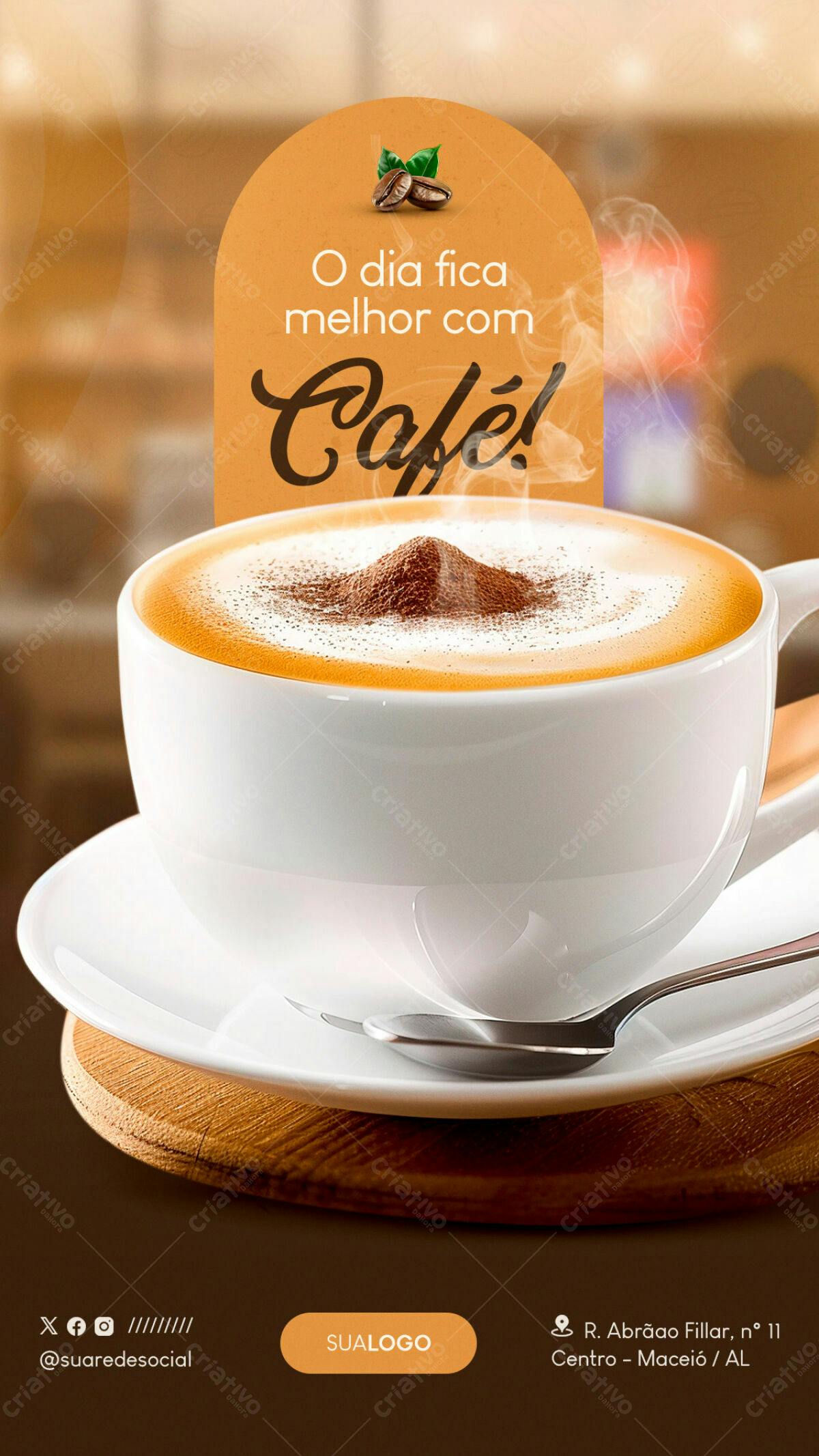 Flyer para Cafeteria PSD Editável