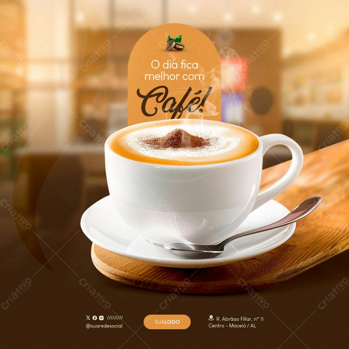 Postagem Instagram Café PSD Editável