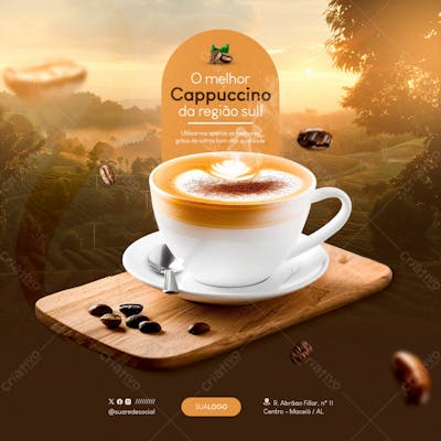 O Melhor Cappuccino Social Media Cafeteria Feed