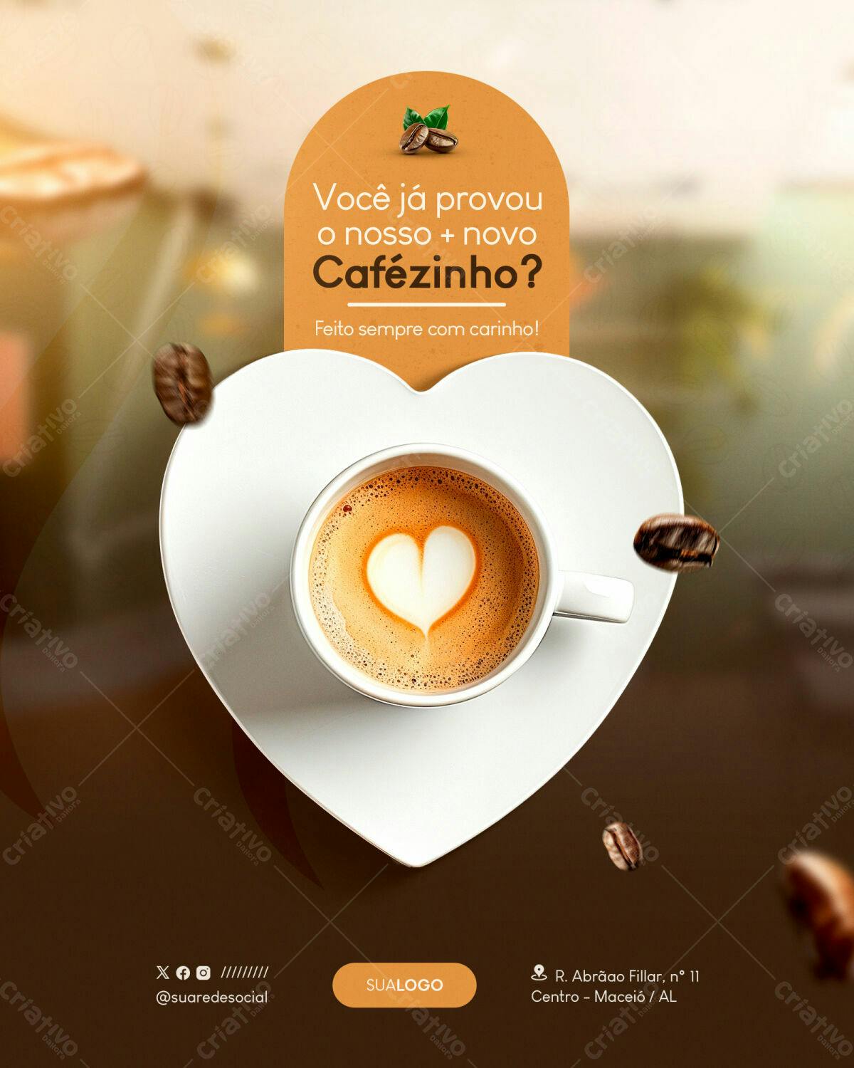 Post para Café PSD Editável