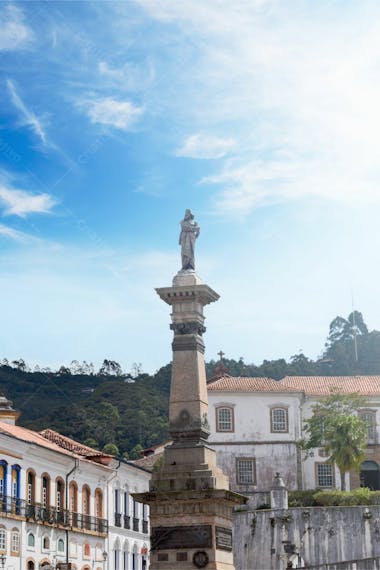 Imagem fotografia estátua tiradentes inconfidentes ouro preto minas gerais brasil