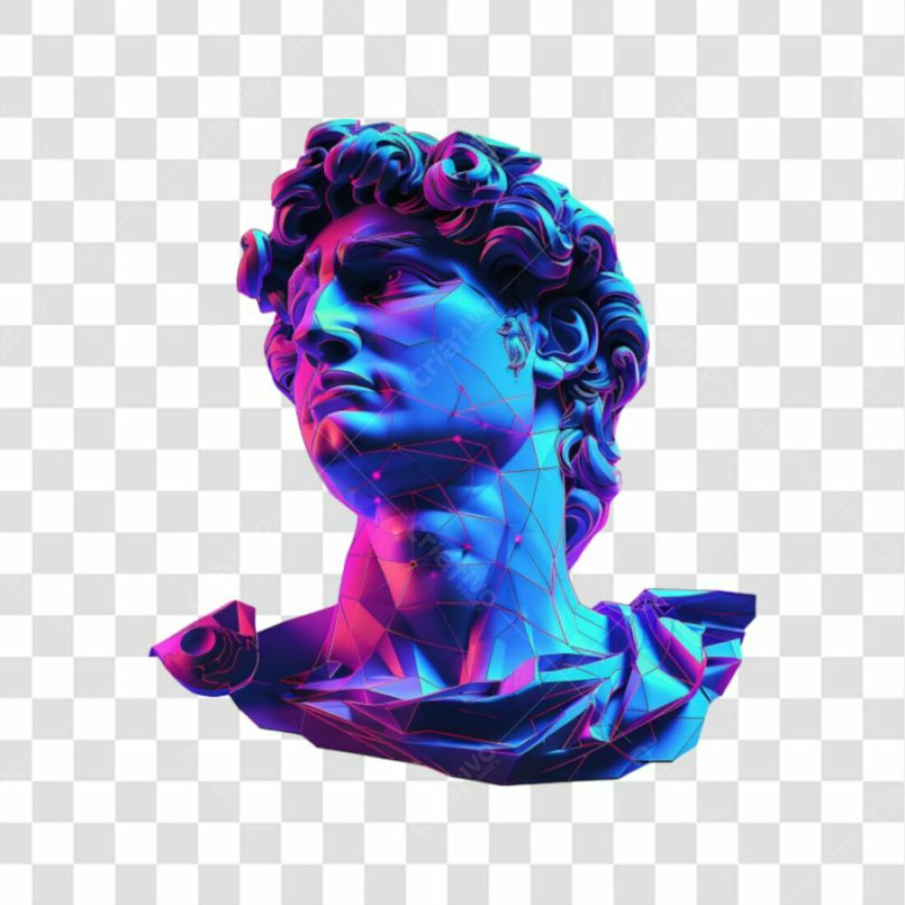 Estátua Digital 3D Png Transparente 