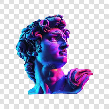 Estátua digital 3d png transparente