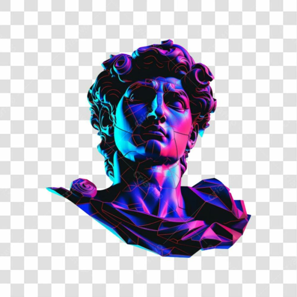 Estátua Digital 3D Png Transparente 