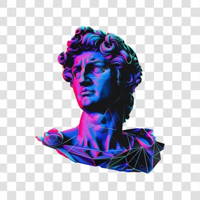 Estátua Digital 3D Png Transparente 