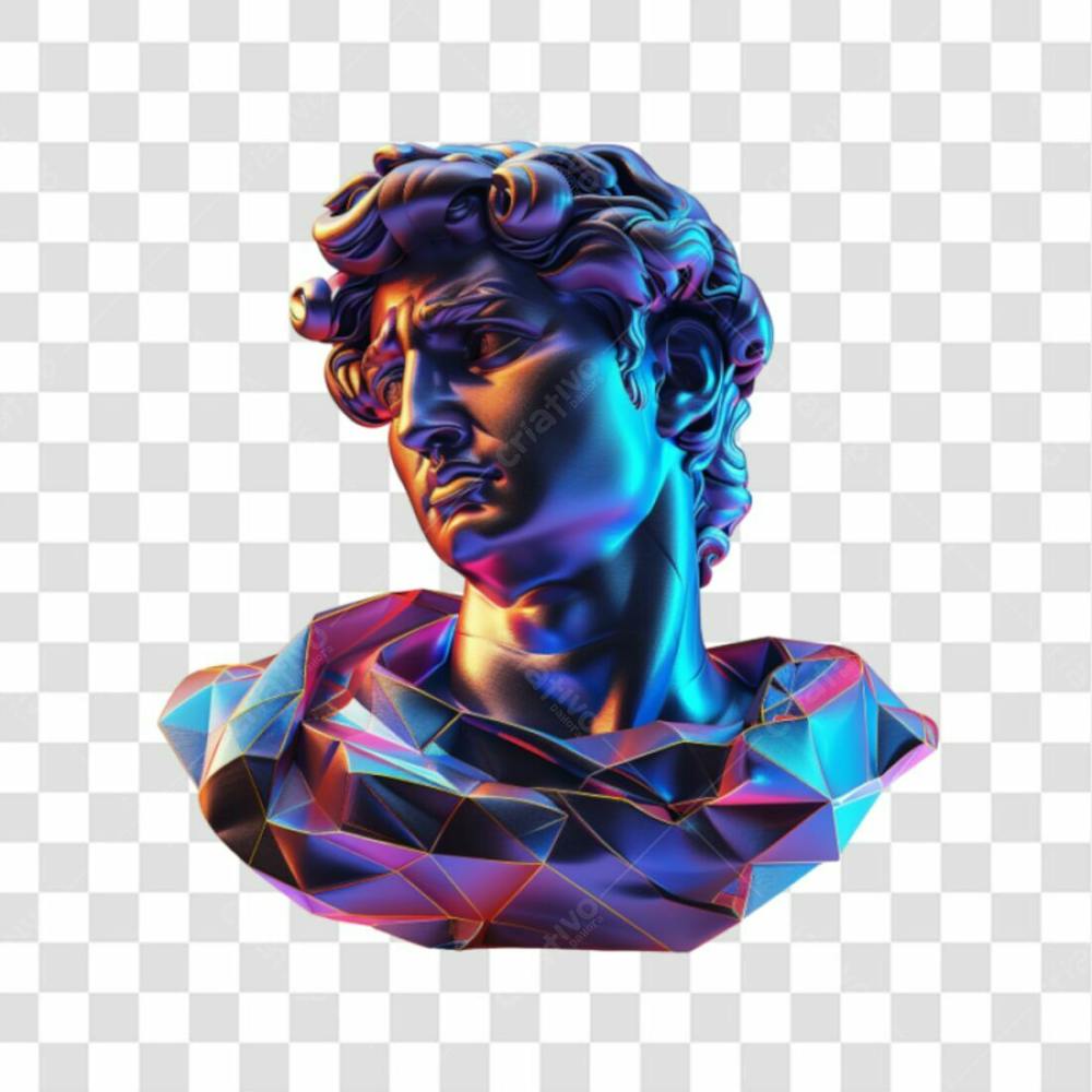 Estátua Digital 3D Png Transparente 