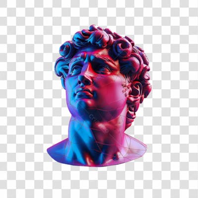 Estátua Digital 3D Png Transparente 