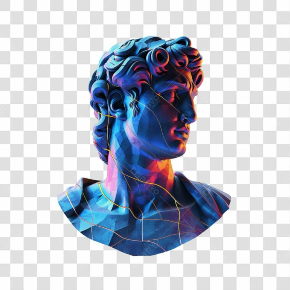 Estátua Digital 3D Png Transparente 